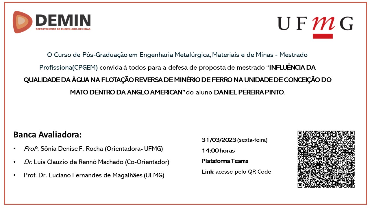 Departamento de Engenharia de Minas da UFMG